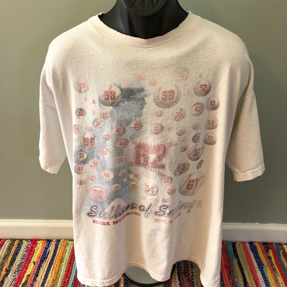1998 STARTER Mark McGwire Homerun Shirt Large